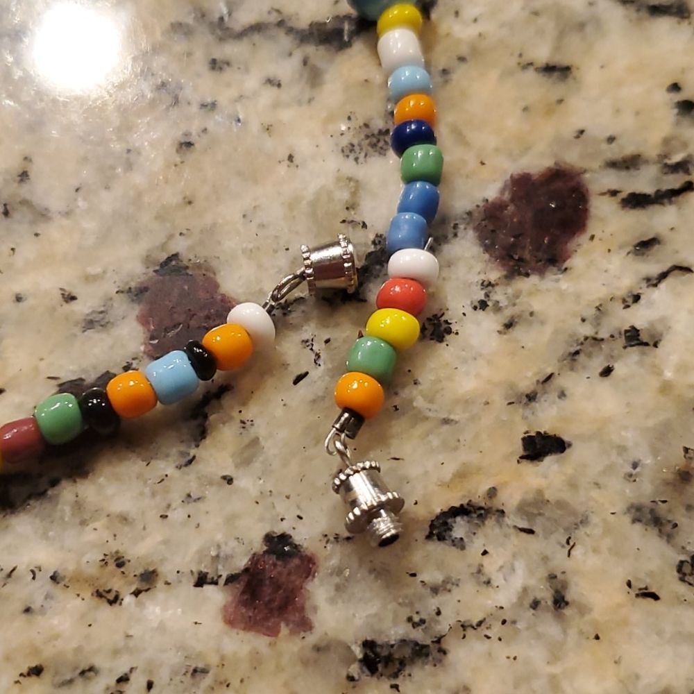 Multi colored handmade necklace with Turquoise beads - Picture 2 of 6